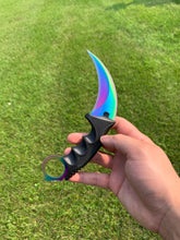Load image into Gallery viewer, Rainbow Karambit Knife