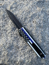 Load image into Gallery viewer, Thin Blue Line OTF Knife
